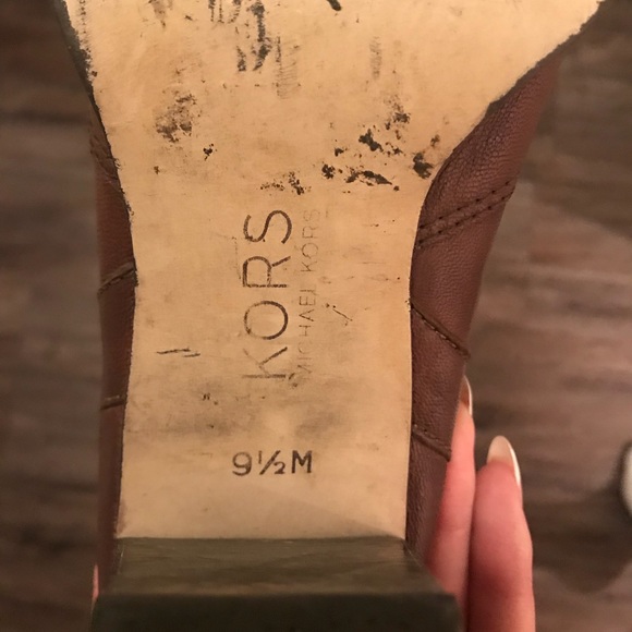 Brown Leather Michael Kors Riding Boots - Picture 5 of 5